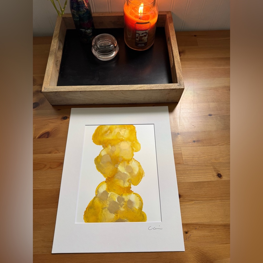 New Original Signed Artwork Alcohol Ink on Paper 188